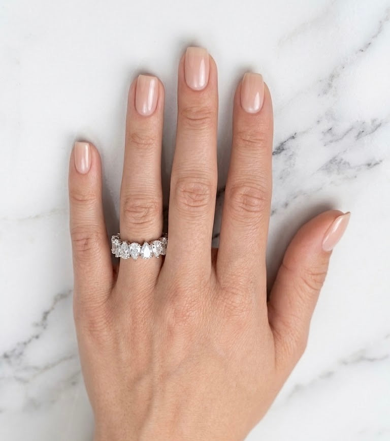 50 Pointer Pear Shaped Lab-Grown Diamond Eternity Band