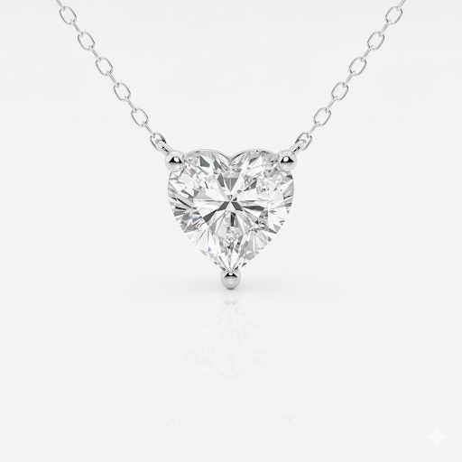 2.5 Carat Lab-Grown Heart Solitaire Neckalce