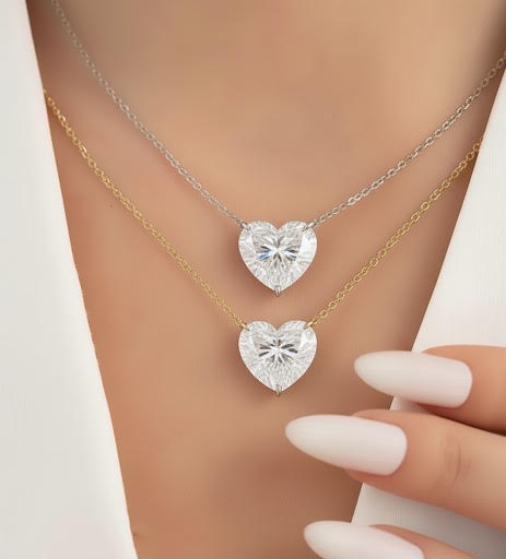 2.5 Carat Lab-Grown Heart Solitaire Neckalce