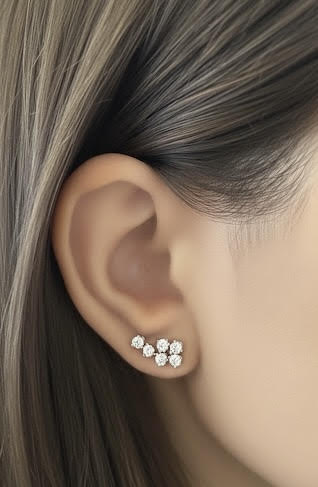 6 Stone Lab-Grown Diamond Earrings
