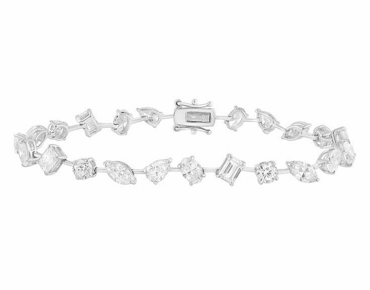 Multi-Shape Lab-Grown Diamond Tennis Bracelet