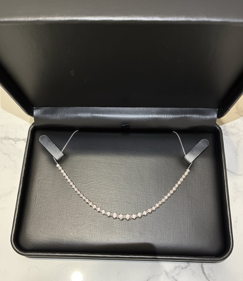 Graduated Half Tennis Lab-Grown Diamond Necklace