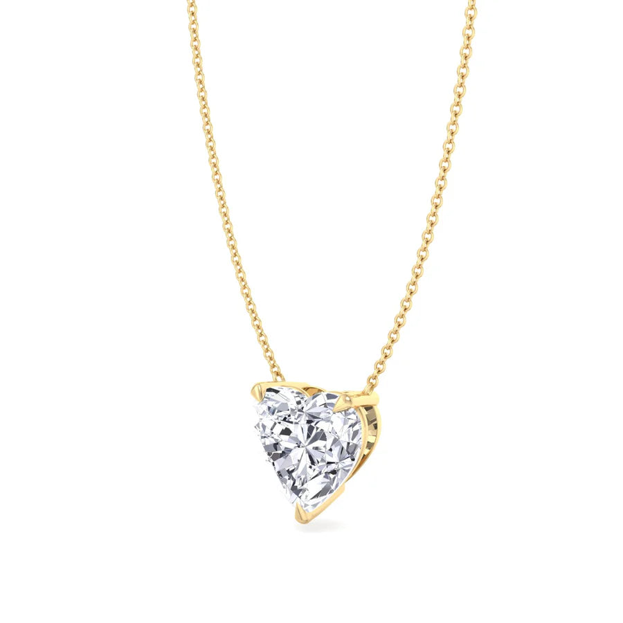 2.5 Carat Lab-Grown Heart Solitaire Neckalce
