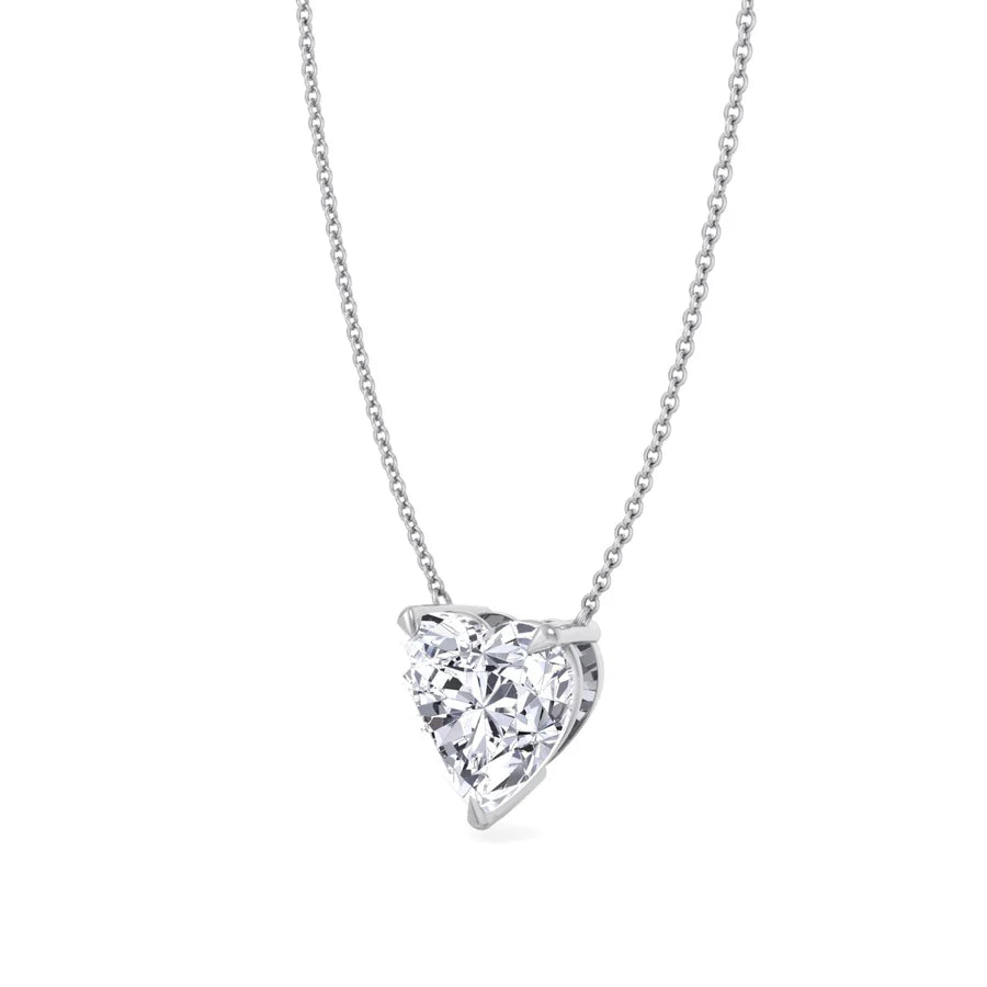 2.5 Carat Lab-Grown Heart Solitaire Neckalce