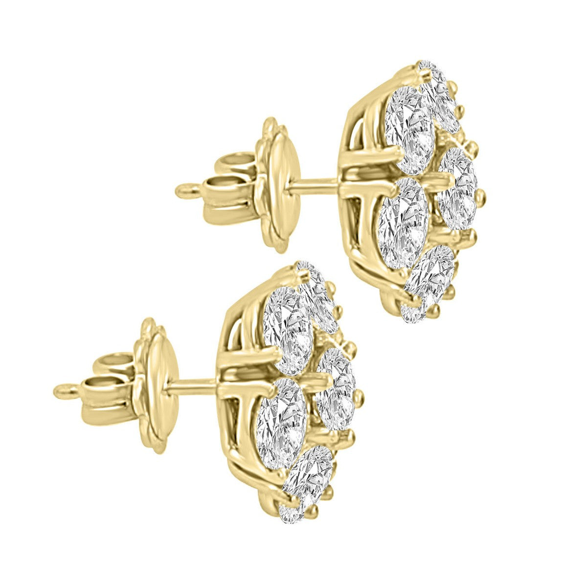 Flower Cluster Lab-Grown Diamond Earrings