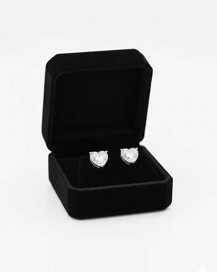 4 Carat Lab-Grown Heart Studs