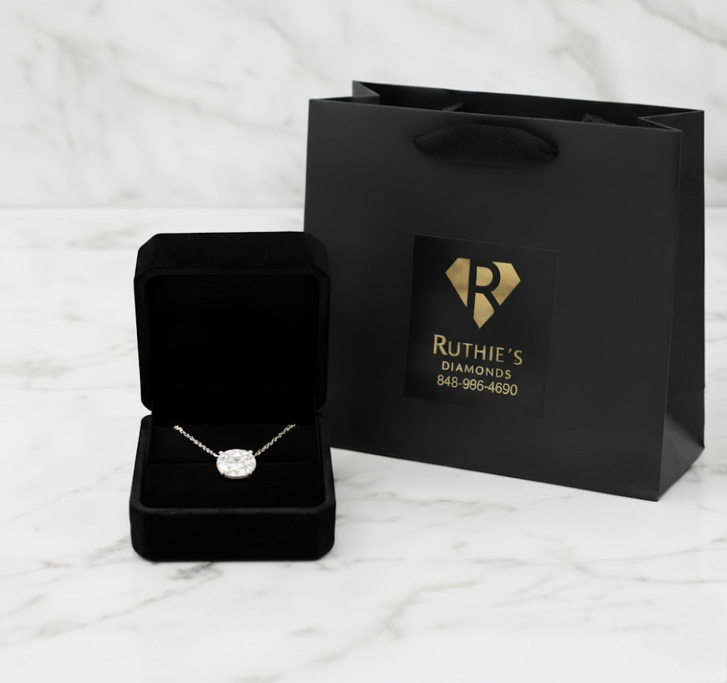 2 Carat Lab-Grown Oval Solitaire Necklace