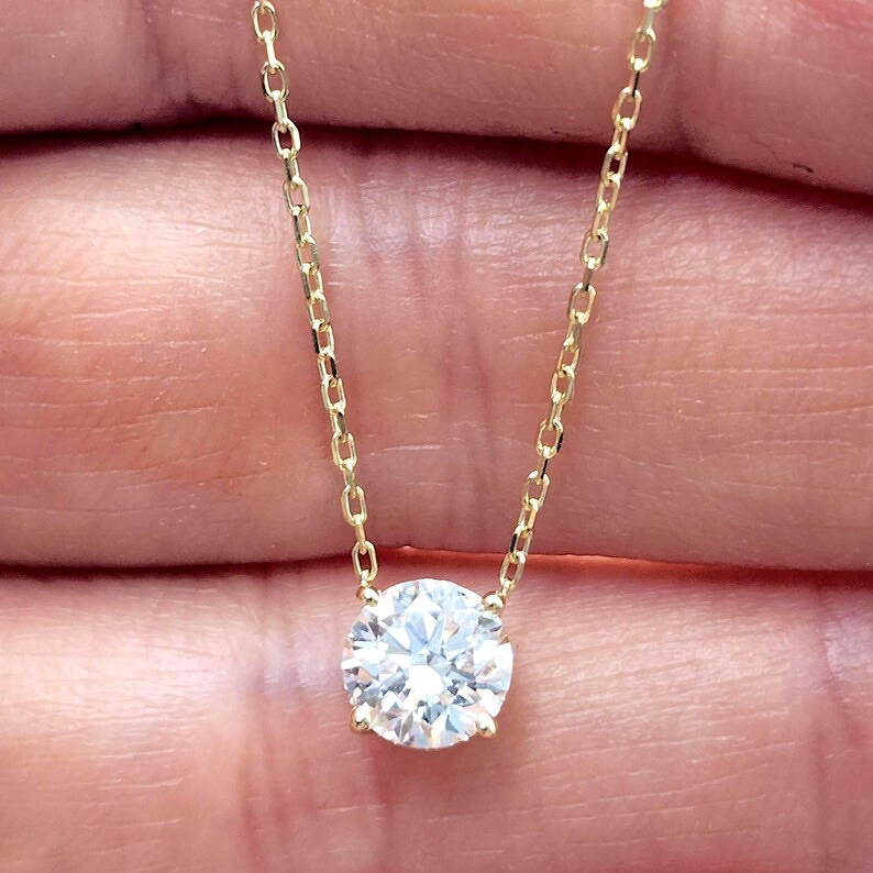 1.5 Carat Lab-Grown Diamond Solitaire Necklace