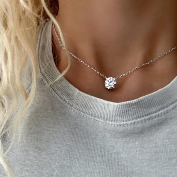 1.5 Carat Lab-Grown Diamond Solitaire Necklace