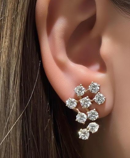 Yellow Gold Lab-Grown Diamond Earrings