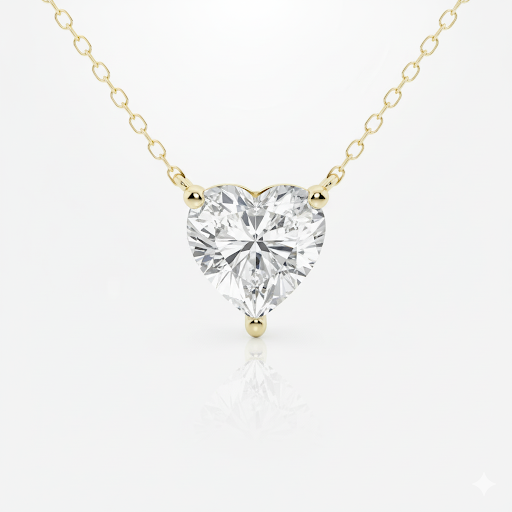 2.5 Carat Lab-Grown Heart Solitaire Neckalce