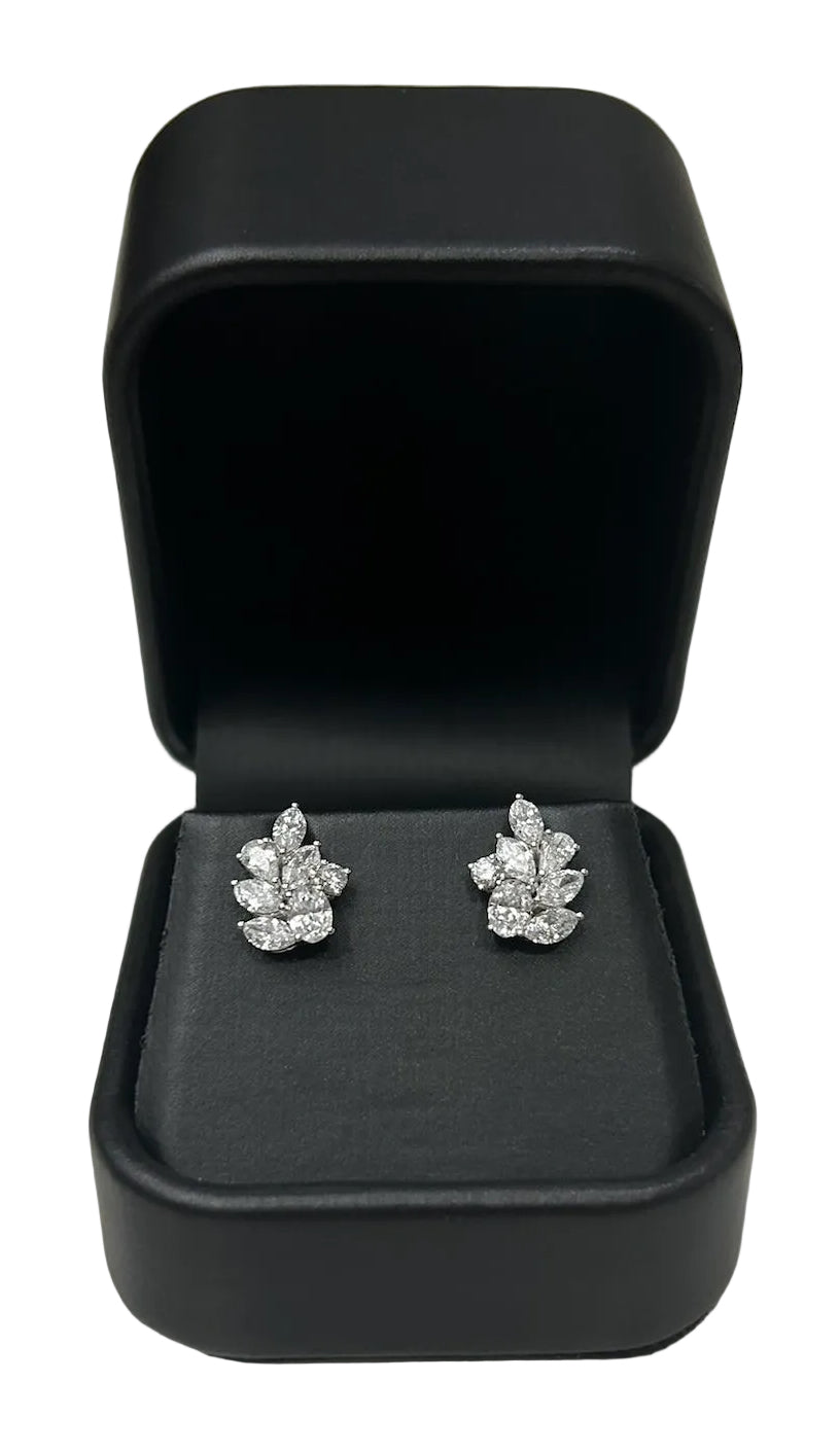 Multi-Shape Lab-Grown Cluster Earrings