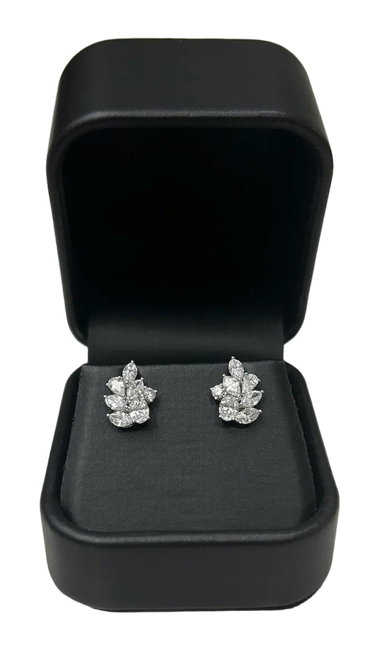 Multi-Shape Lab-Grown Cluster Earrings
