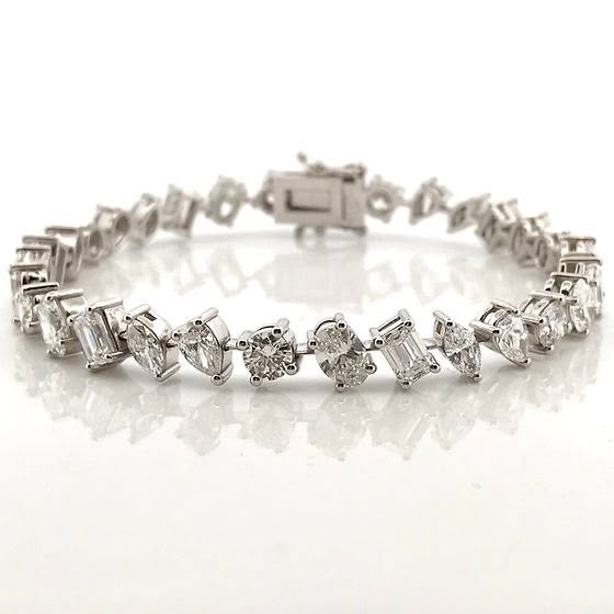 40 Pointer Multi-Shape Lab-Grown Diamond Tennis Bracelet