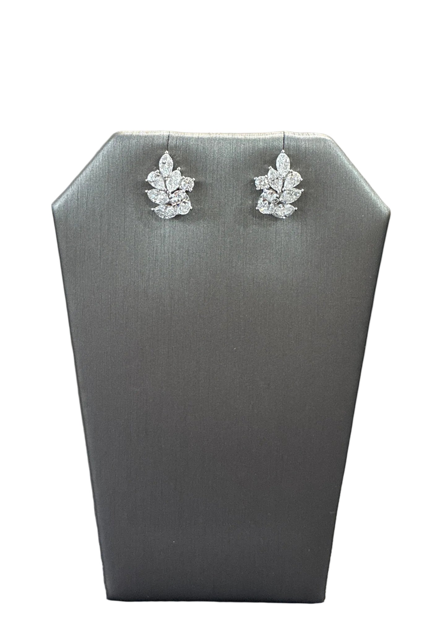 Multi-Shape Lab-Grown Cluster Earrings