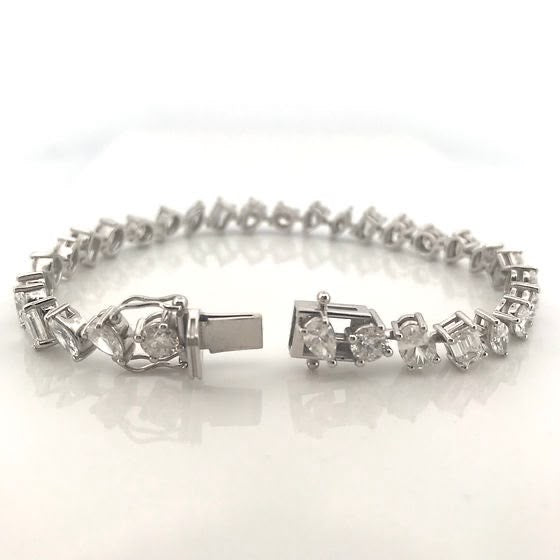 40 Pointer Multi-Shape Lab-Grown Diamond Tennis Bracelet