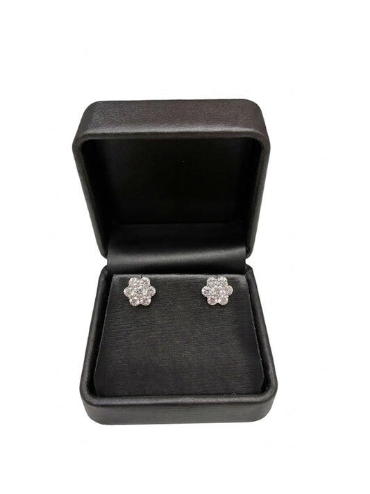 Flower Cluster Lab-Grown Diamond Earrings