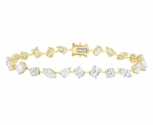 Multi-Shape Lab-Grown Diamond Tennis Bracelet