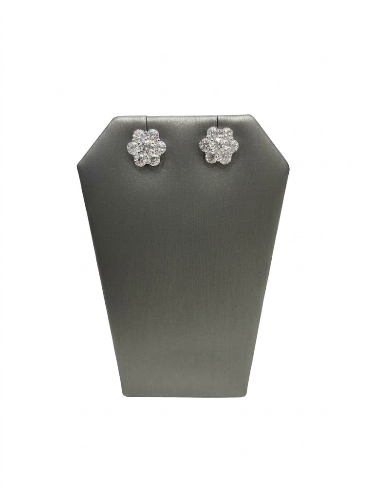 Flower Cluster Lab-Grown Diamond Earrings