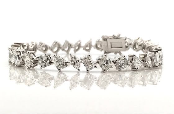 40 Pointer Multi-Shape Lab-Grown Diamond Tennis Bracelet
