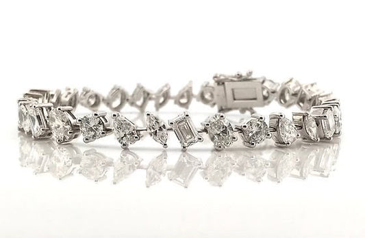 40 Pointer Multi-Shape Lab-Grown Diamond Tennis Bracelet