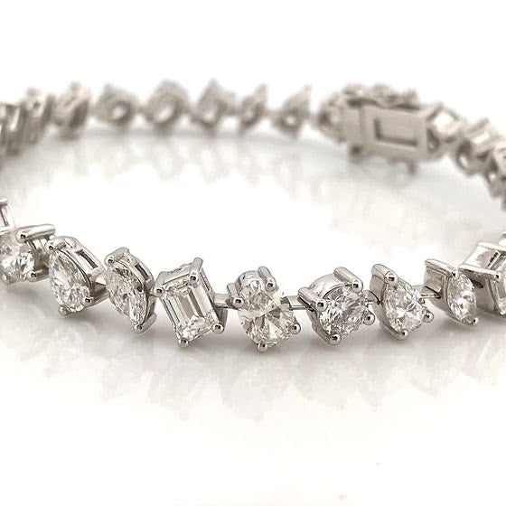 40 Pointer Multi-Shape Lab-Grown Diamond Tennis Bracelet