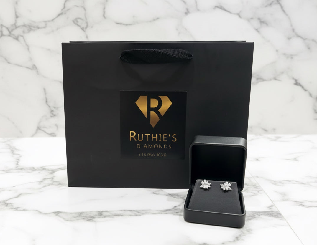 Pear and Marquis Lab-Grown Diamond Cluster Earrings