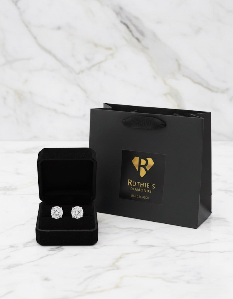 4 Carat Lab-Grown Diamond Martini Studs