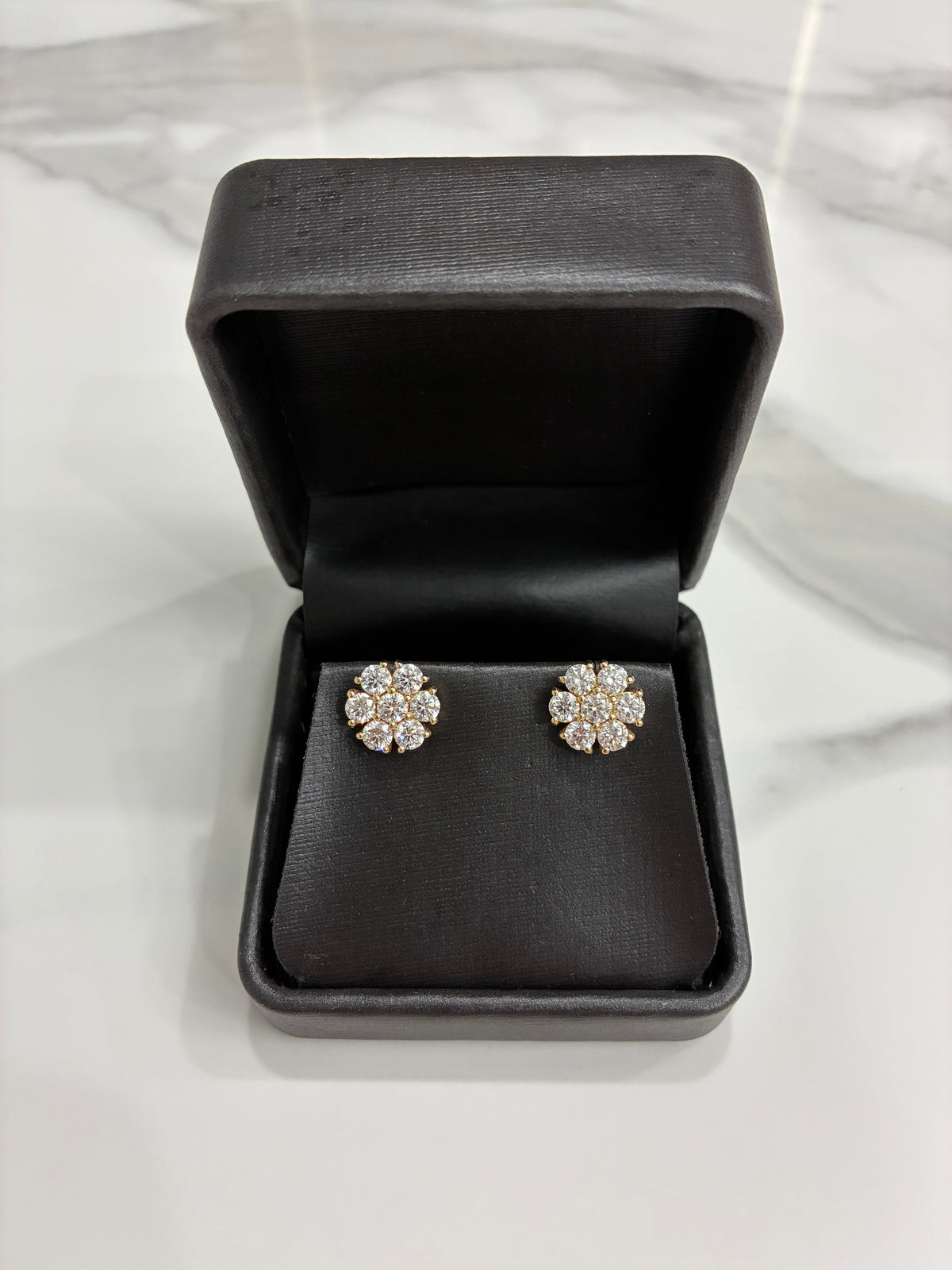 Flower Cluster Lab-Grown Diamond Earrings