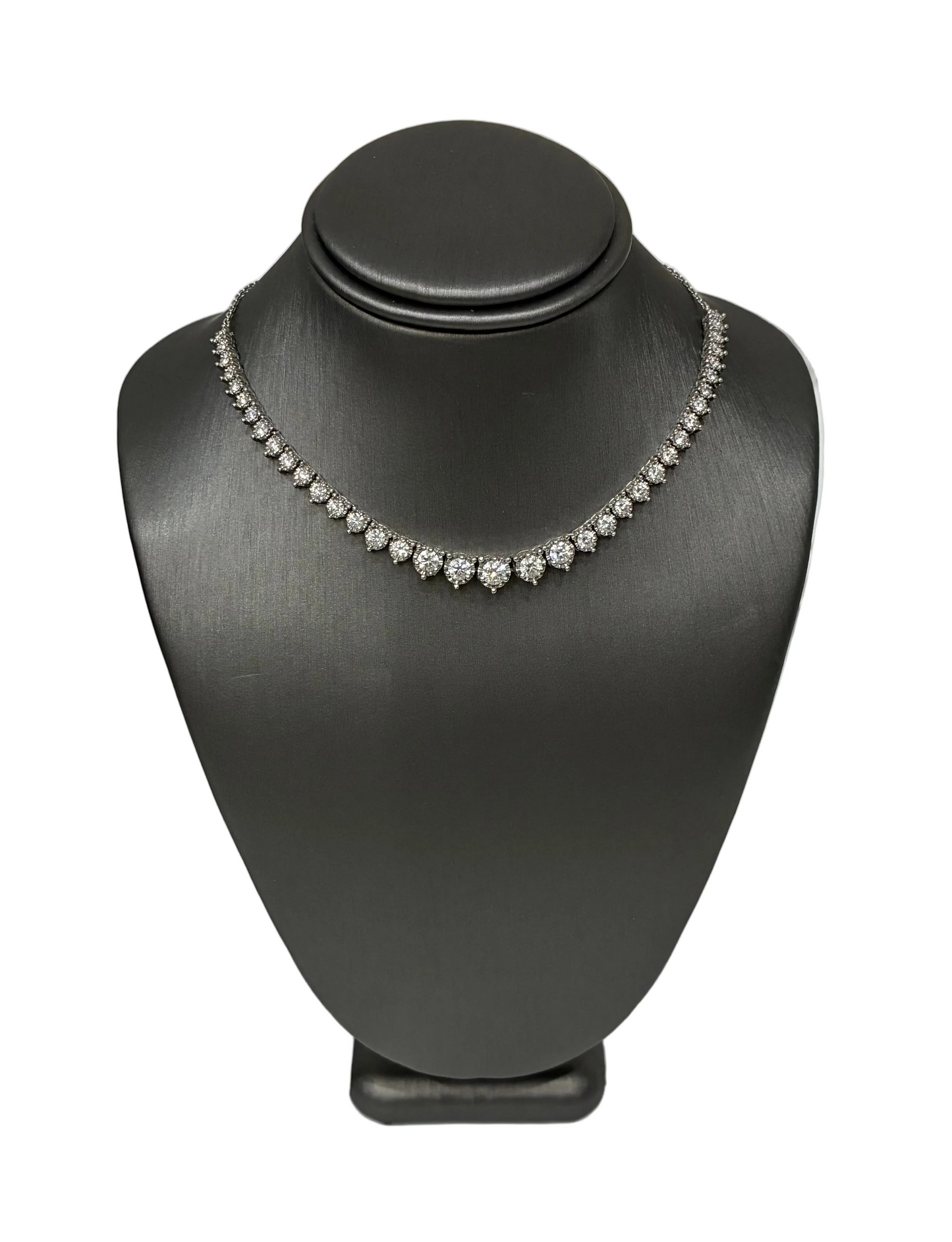 Graduated Half Tennis Lab-Grown Diamond Necklace