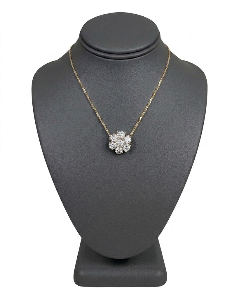 Flower Cluster Lab-Grown Diamond Necklace