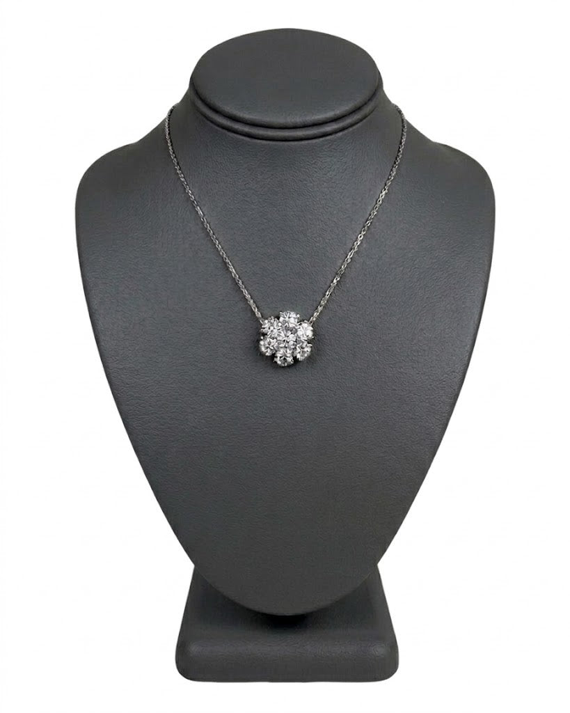 Flower Cluster Lab-Grown Diamond Necklace