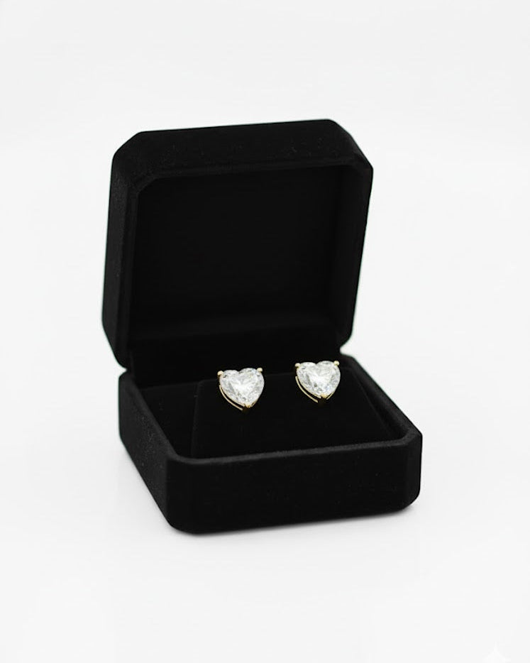 4 Carat Lab-Grown Heart Studs