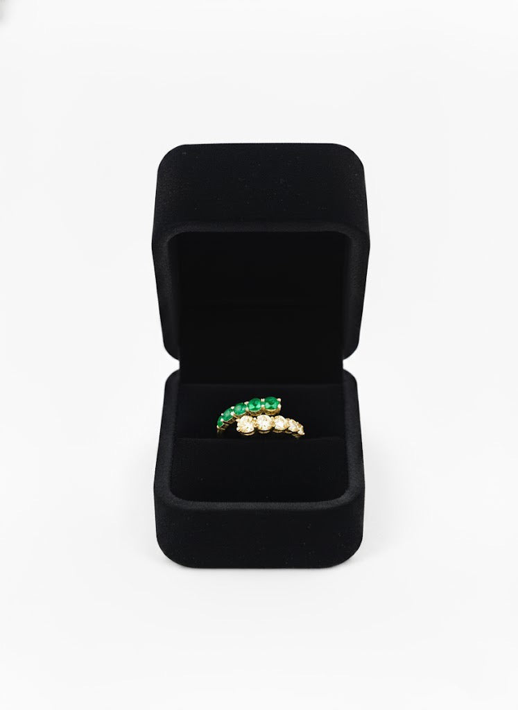 Lab-Grown Colored Stone Wrap Ring