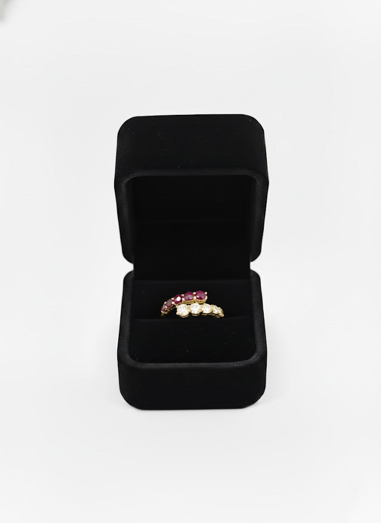 Lab-Grown Colored Stone Wrap Ring